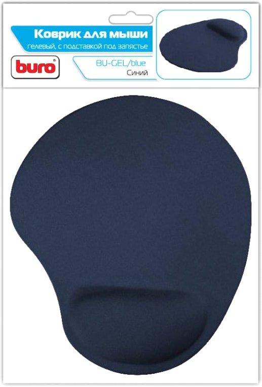 

Коврик для мыши Buro BU-GEL (синий)