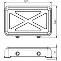 Настольная плита ZorG O 200 (белый)