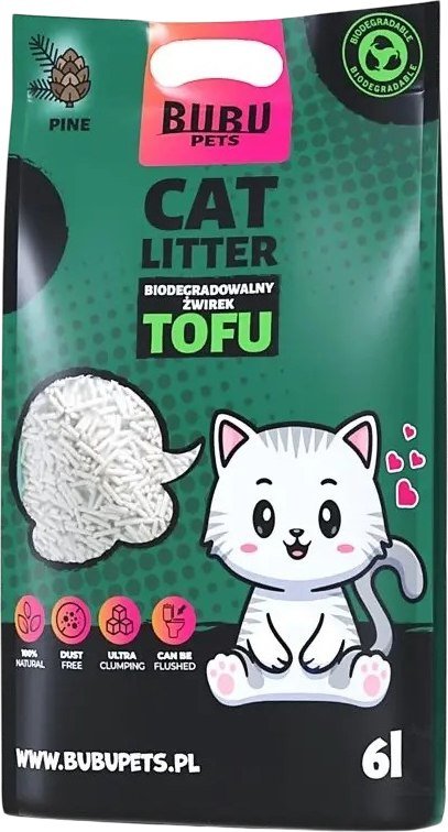 

Наполнитель для туалета Bubu Pets Tofu Pine (2.5 кг/6 л)