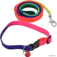 Ошейник с поводком Мультидом Радуга VL40-11 (р. S)