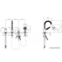 Смеситель Cezares OLIMP-BVDM-01-L