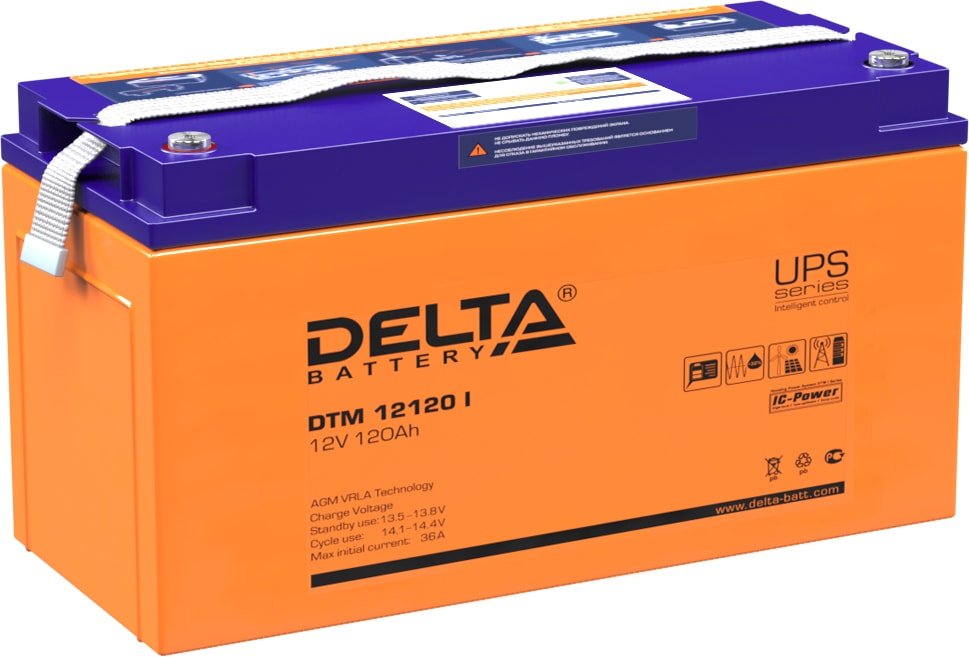 

Аккумулятор для ИБП Delta DTM 12120 I (12В/120 А·ч)