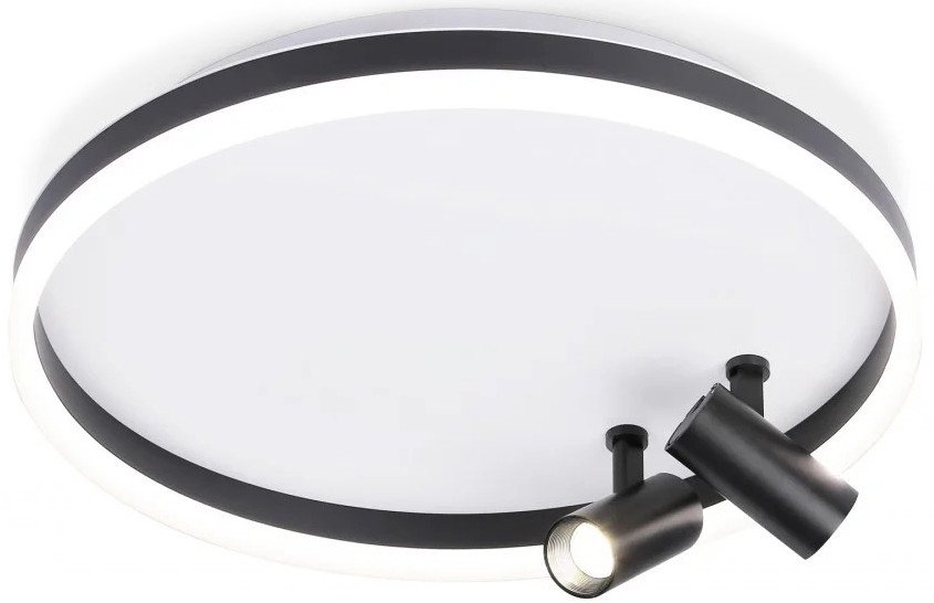 

Припотолочная люстра Ambrella light Comfort FL5113/1+2 WH/BK (белый/черный)