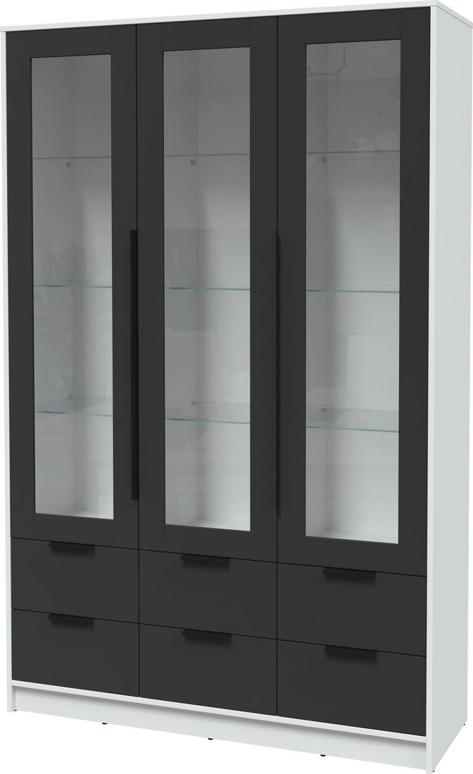 

Шкаф-витрина Интерлиния Концепт КТ-ШВ3 (антрацит/белый платинум)