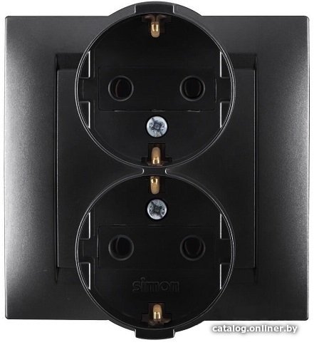 Розетка Simon 15 1590459-038 (графит)