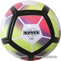 Футбольный мяч Novus Liga (5 размер, белый/салатовый/розовый)