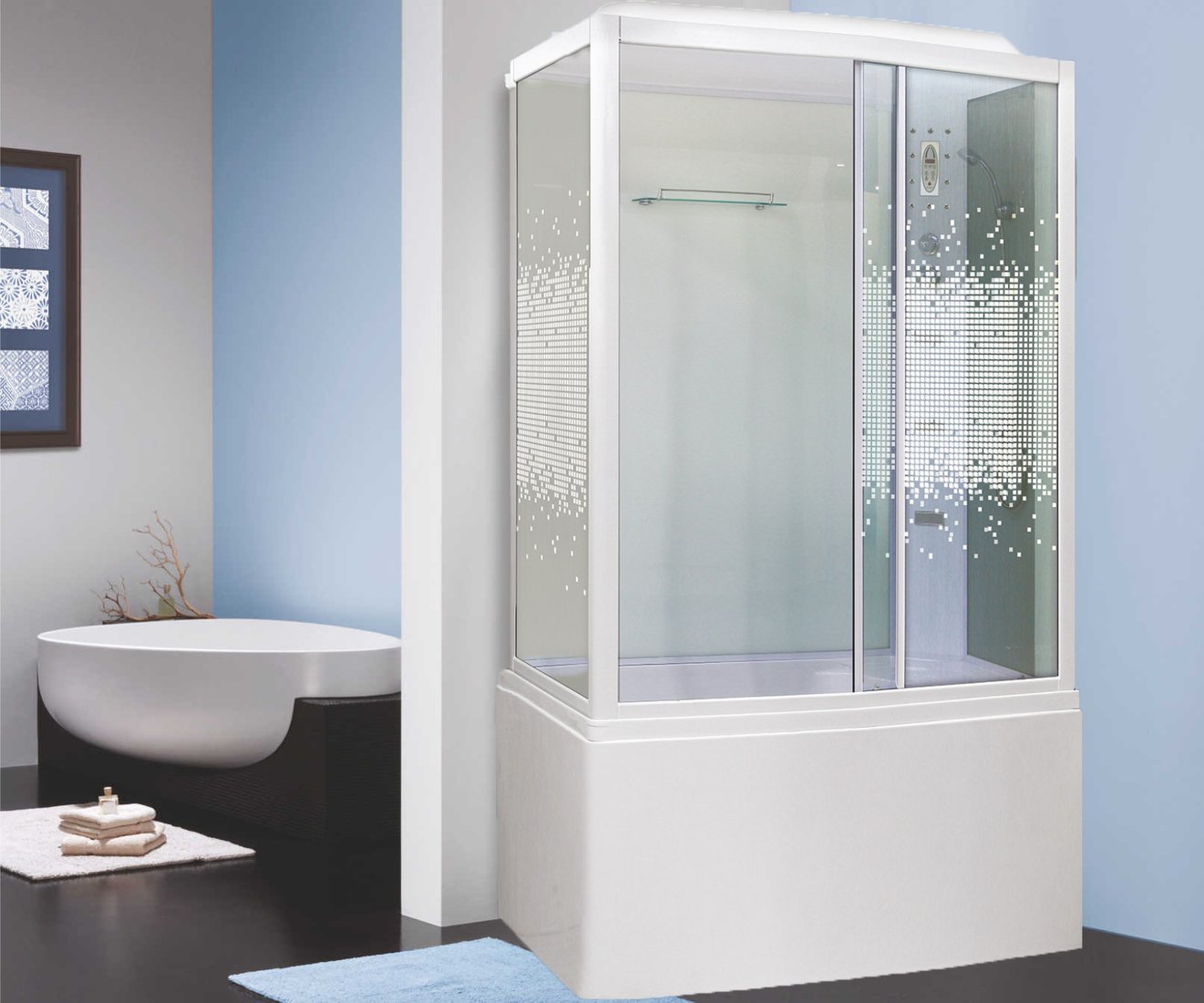 

Душевая кабина Niagara NG-307-01R 120x80x220 (мозаика стекло, правая)