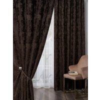 Комплект штор Mio Tesoro Мрамор 150x270 (2 шт, шоколад)