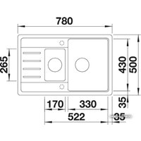 Кухонная мойка Blanco Legra 6S Compact 521304 (белый)