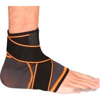 Суппорт голеностопа Indigo IN212 (L, черный/оранжевый)