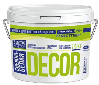 Краска Тайфун Мастер Decor 7.5 кг (снежно-белый)