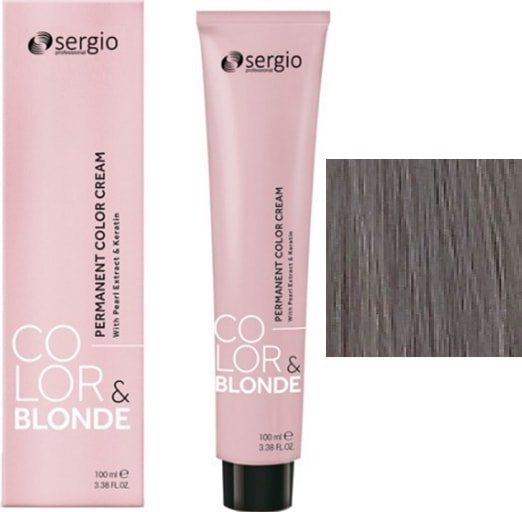 

Крем-краска для волос Sergio Professional Color&Blonde 12.01 ультра-светлый блондин легкий пепельный