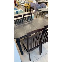 Кухонный стол Боринское Мебель Ричи (черный мрамор/металл черный)