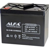 Тяговый аккумулятор ALFA 12V-80Ah(C20) L+ (80 А·ч)