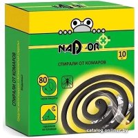Спираль от насекомых Nadzor Малодымные (10 шт, черный)