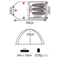 Кемпинговая палатка Coyote Oregon-3 (зеленый)