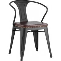 Стул с подлокотниками Stool Group Tolix Arms Soft LF718H Matte Black 3474+PU7005 (черный матовый)