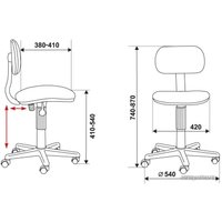 Компьютерное кресло Бюрократ CH-201NX/DINO-Y (желтый)