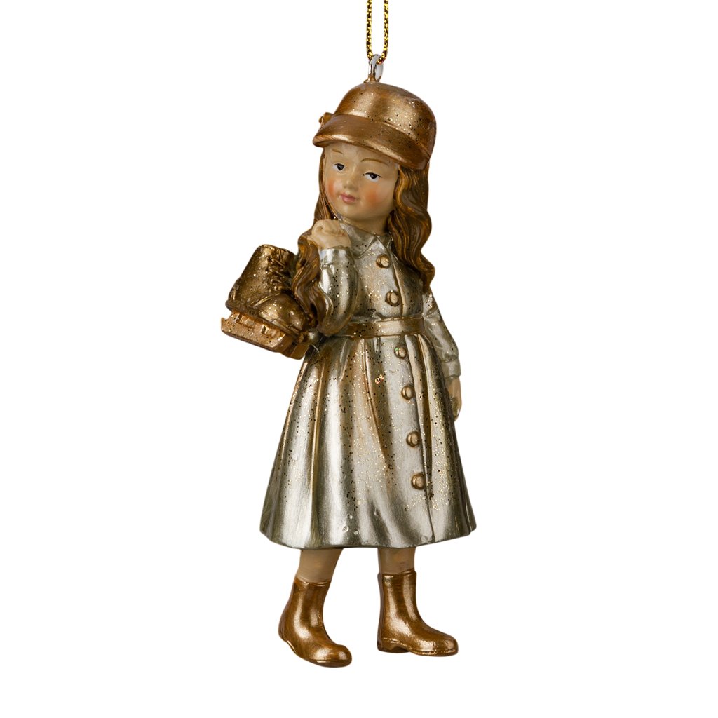 Елочная игрушка Erich Krause Decor. Девочка с коньками золотая 64497