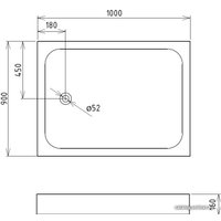 Душевой поддон Gemy ST12B 100x90