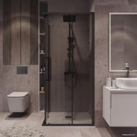 Душевой уголок Grossman Cosmo 80x80x195 300.K33.02.8080.21.10 (черный матовый/тонированное стекло)