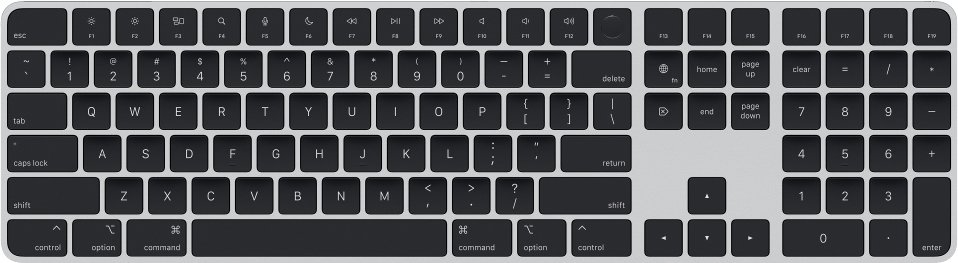 

Клавиатура Apple Magic Keyboard MMMR3ZA/A (с Touch ID и цифровой панелью, с черными клавишами, раскладка US English)