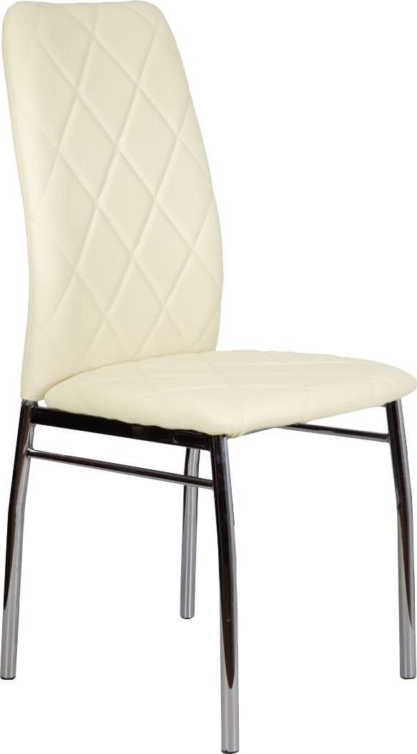 

Стул AksHome Adele (экокожа, кремовый APU-003/хром)