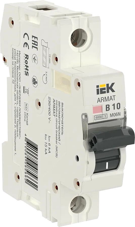 

Выключатель автоматический IEK AR-M06N-1-B010