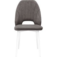 Стул Трия Капри конус Т2 исп.2 (белый муар/велюр серо-коричневый)