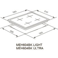 Варочная панель Meferi MEH604BK Light