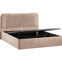 Кровать Трия Тиффани Тип 1 c ПМ и заглушиной 160x200 (микровелюр Wellmart Dark Beige)