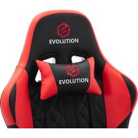 Игровое (геймерское) кресло Evolution Racer (черный/красный)