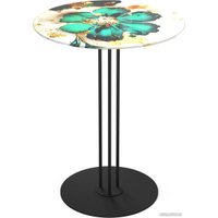 Журнальный столик Sheffilton SHT-CT55/H43 (малахитово-зеленый/черный муар)