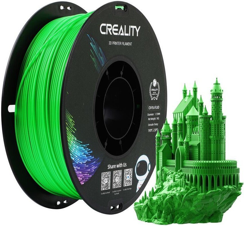 Филамент Creality PLA-CR 1.75мм 3301140004 (1 кг, флуоресцентный зеленый)