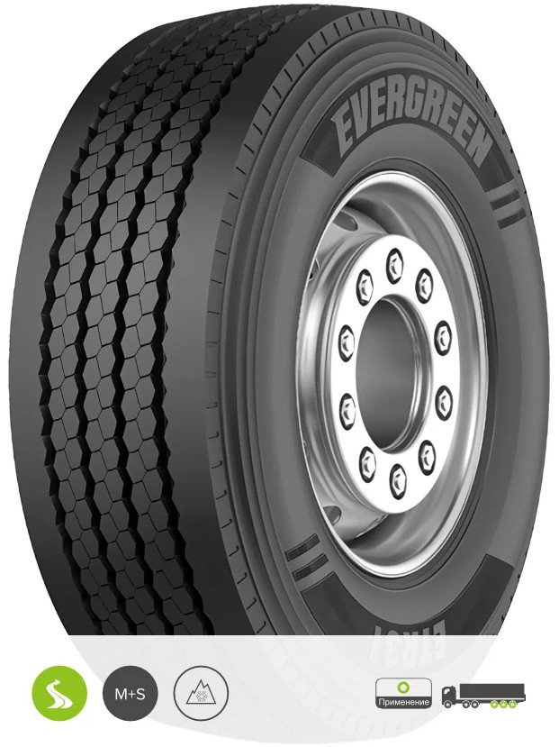 

Всесезонные шины Evergreen ETR31 385/65R22.5 164K TL