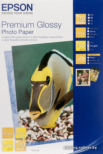 Фотобумага Epson Premium Glossy Photo Paper 10x15 20 листов (C13S041706)