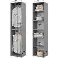 Шкаф распашной Горизонт Бонн 500 (серый графит)