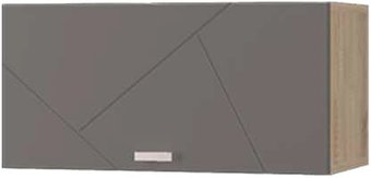 Шкаф распашной MLK Скайлайн 600 с горизонтальной дверкой (графит)