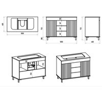  Brevita Тумба под умывальник Enfida 100 ENF-06100-0843Я (зеленый матовый)