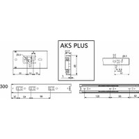 Шариковые направляющие AKS L-300 h=45 PLUS нержавеющая сталь