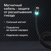 Кабель Sonnen Premium USB Type-A - microUSB/USB Type-C/Ligtning 513561 (1 м, черный)