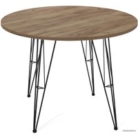 Кухонный стол Sheffilton SHT-TU10/90 ЛДСП (черный муар/дуб галифакс табак)