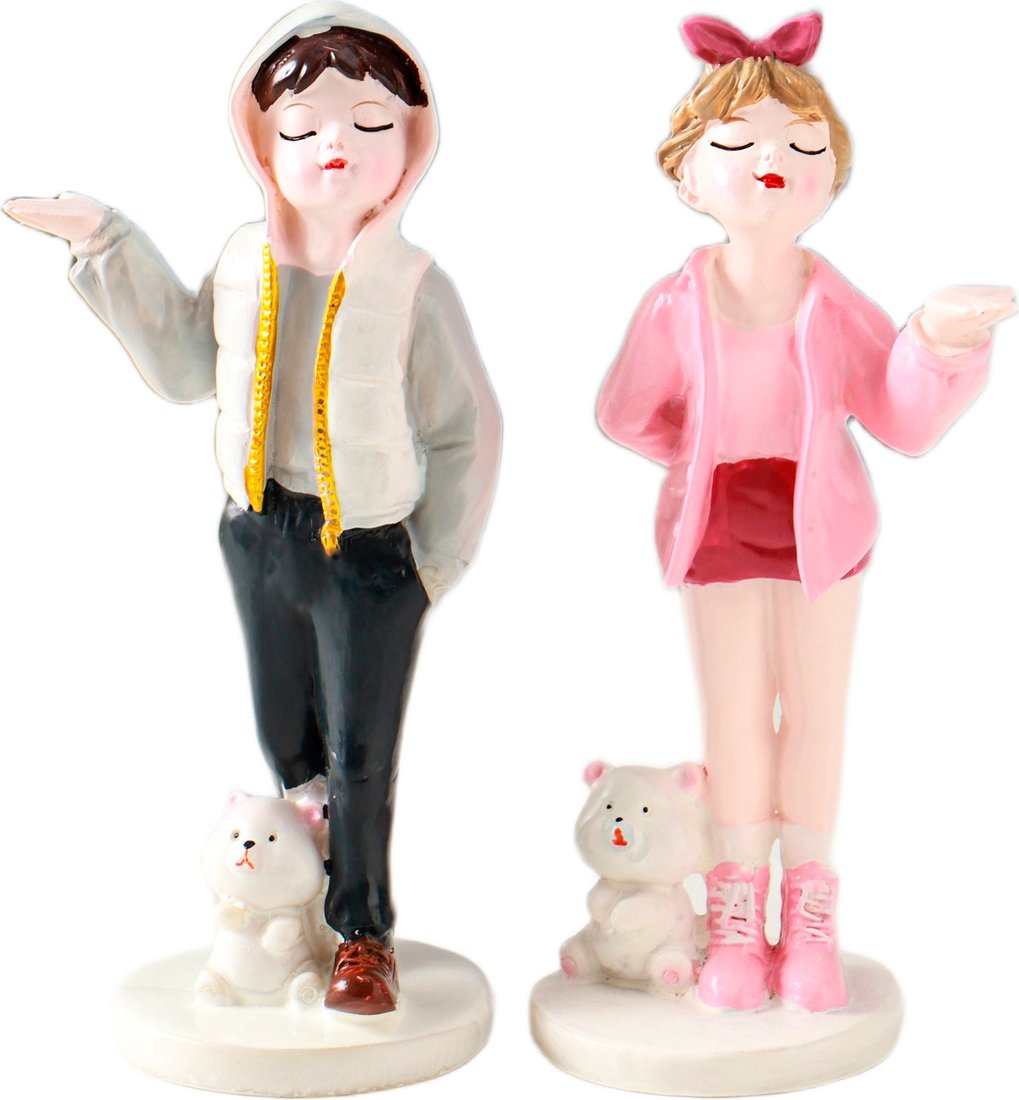 

Набор статуэток Sima-Land Подростки с мишками 10954843 (2шт)