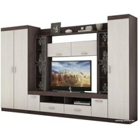 Стенка Астрид-Мебель Премьера-15 ЦРК.ПРМ.15 (анкор темный-анкор белый)