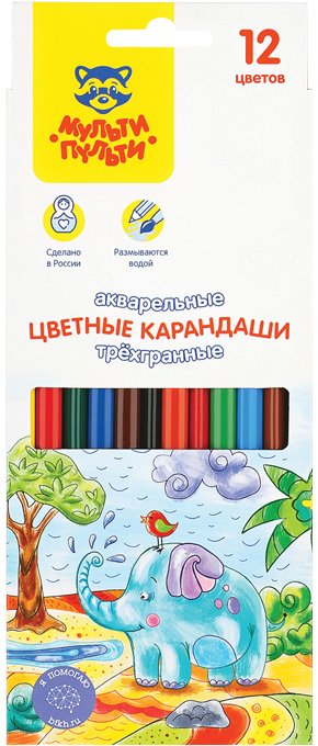 

Набор акварельных карандашей Мульти-пульти Невероятные приключения CP_41149 (12 цветов)