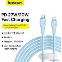 Кабель Baseus Pudding Series USB Type-C - Lightning (2 м, голубой)