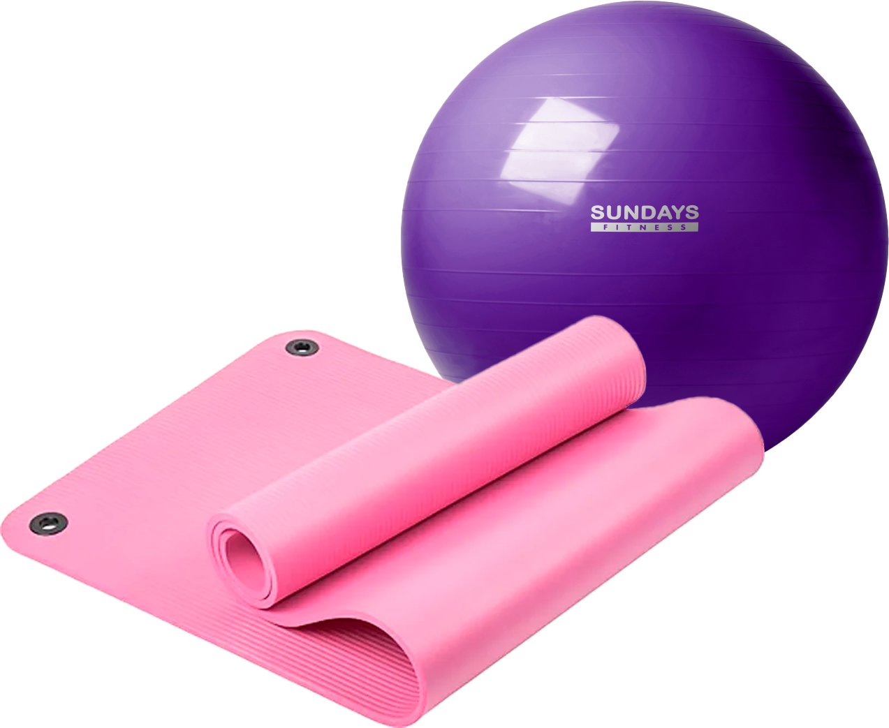 

Набор для йоги Sundays Fitness Фитбол IR97402-65 + Коврик 1см IR97506 (фиолетовый, розовый)