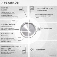 Электрический духовой шкаф ZorG BE7 (серый)