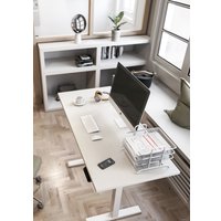 Стол для работы стоя ErgoSmart Electric Desk Compact (альпийский белый/черный)