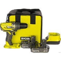 Дрель-шуруповерт Ryobi R18DD3-220S 5133003348 (с 2-мя АКБ 2 Ah, сумка)